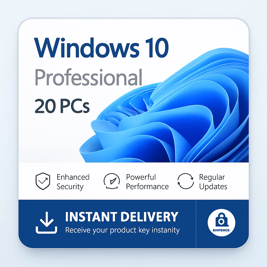 Windows 10 Professional – 20 PC Pack license key